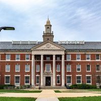 a large campus building, Frederick Douglass Memorial Hall at Howard University