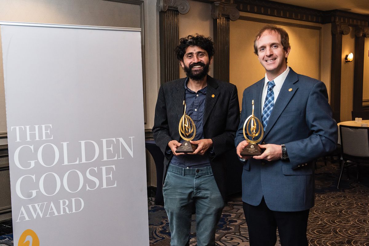 Manu Prakash (left) and Jim Cybulski (right)